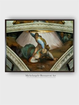 The Art House - The Sistine Chapel; Ceiling Frescos after Restoration: David and Goliath Painting