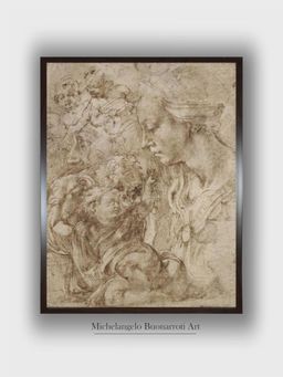 The Art House - Studies for a Holy Family with John the Baptist as Child, 1505 Painting