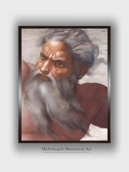 The Art House - Sistine Chapel Ceiling: Detail of the Face of God Painting