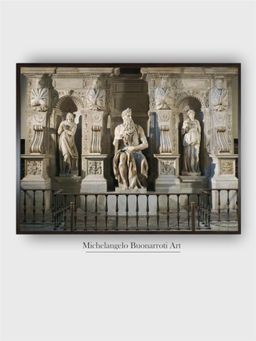 The Art House - St. Peter, Rachel, Moses and Leah, Detail from Tomb of Julius II Painting