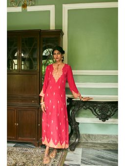The Whole Nine Yards - Naaz Crimson Red Kurta
