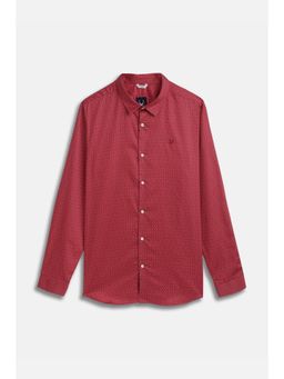 Allen Solly - Boys Red Printed Casual Shirt