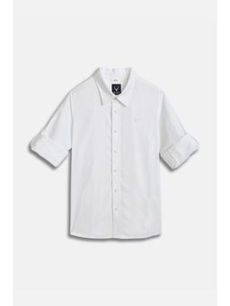 Allen Solly - Boys White Solid Casual Shirt