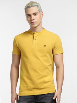 Jack & Jones - Yellow Henley T-shirt