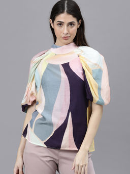 RAREISM - Peach Printed Top