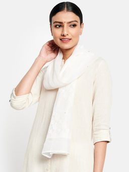 Fabindia - Cotton Silk Chikankari Stole