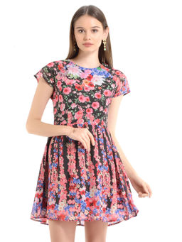 Kazo - Multi-Colour Vianne Gathered Waist Dress