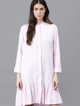 RAREISM - Pink Solid plain Dresses