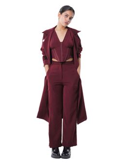 MAMKAM - Maroon Co-Ord Set