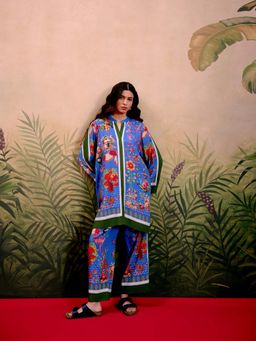 Shetab Kazmi - Blue Floria Co-Ord Set