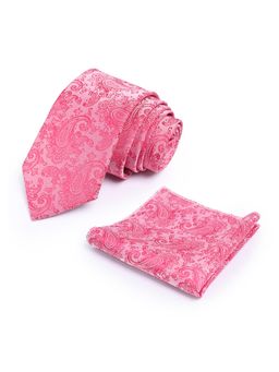 CAZZANO - Men Floral Skinny Tie With Pocket Square