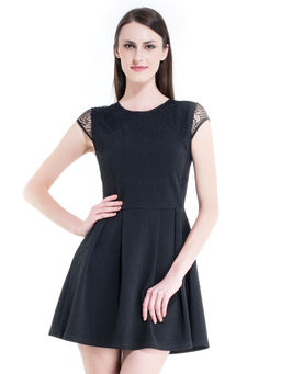 Kazo - Black Elena Skater Dress
