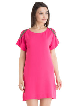 Kazo - Pink Clarissa Trendy Mini Dress