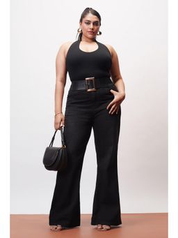 FREAKINS - Curve Coal Black Bootcut Jeans