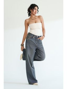 FREAKINS - Essential Blue Women Wide Jeans