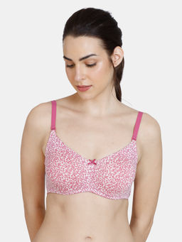 Zivame - Rosaline Everyday Double Layered Non Wired 3/4th Coverage T-Shirt Bra - Orchid Pink
