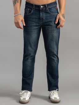 Club York - Blue Solid Straight Jeans
