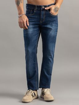 Club York - Blue Solid Straight Jeans
