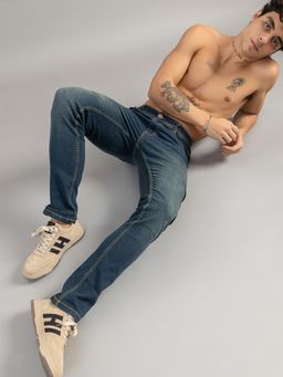 Club York - Blue Solid Regular Jeans