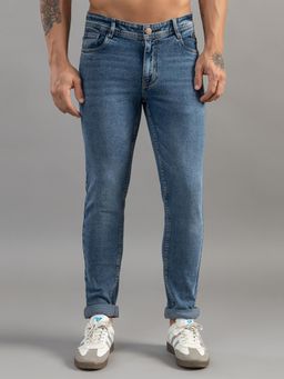 Club York - Blue Solid Slim Jeans