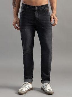 Club York - Black Solid Regular Jeans