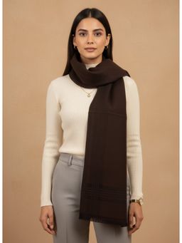 Zamour - Self Design Woollen Muffler Scarf