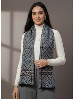 Zamour - Classic Zigzag Pattern Muffler Scarf