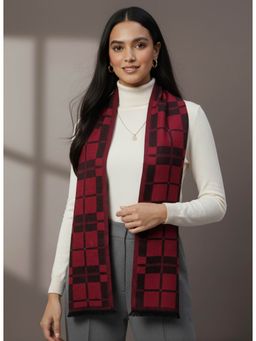 Zamour - Classic Checkered Woollen Muffler Scarf