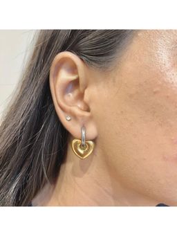 Nam Jewels - Golden Dual Heart Earrings