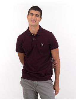 American Eagle - Burgundy Slim Flex Polo T-Shirt