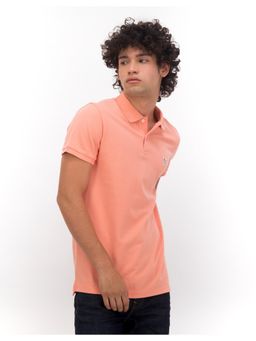 American Eagle - AE Peach Graphic Solid Polo T-Shirt