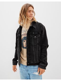 American Eagle - Men Black Denim Hoodie