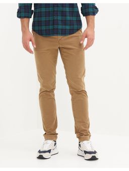 American Eagle - Men Beige Flex Slim 5-Pocket Trouser