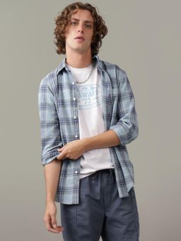 American Eagle - Men Blue Slim Fit Everyday Button Up Shirt