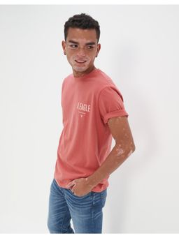 American Eagle - Men Pink Super Soft Graphic T-Shirt