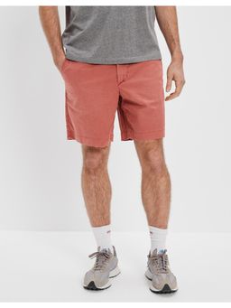 American Eagle - Men Peach Flex 9 Inches Lived-In Khaki Short