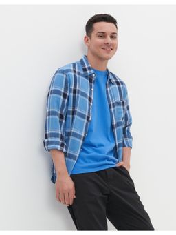 American Eagle - Men Blue Slim Fit Everyday Button Up Shirt