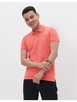 American Eagle - Men Orange Slim Fit Flex Polo T-Shirt
