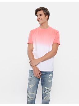American Eagle - Men Pink Super Soft Dip Dye Ombre T-Shirt