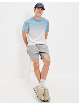 American Eagle - Men Blue Super Soft Dip-Dye T-Shirt