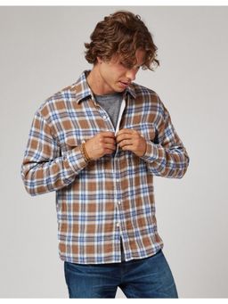 American Eagle - Men Brown Checks Full Sleeves Casual Shirt