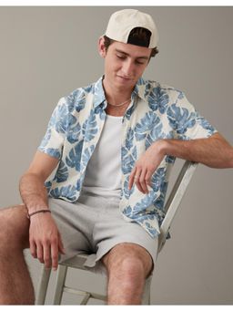 American Eagle - Men Blue Printed Half Sleeves Casual Shirt