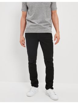 American Eagle - Men Black Airflex Patched Slim Jean