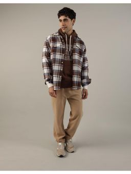 American Eagle - Men Brown Super Soft Flannel Shirt