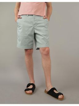 American Eagle - Men Blue Flex 9 Inches Lived-In Khaki Short