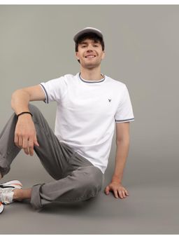 American Eagle - Men White Flex Pique T-Shirt