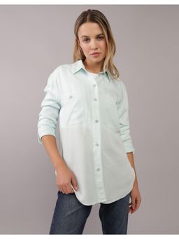 American Eagle - Men Blue Full-Sleeve Button-Up Casual Shirt