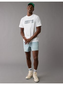 American Eagle - Men White Logo Graphic Design T-Shirt