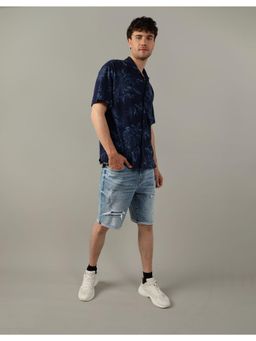 American Eagle - Men Navy Printed Poolside Shirt