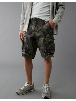 American Eagle - Men Green Flex 12 Inches Lived-In Longer Length Cargo Shorts